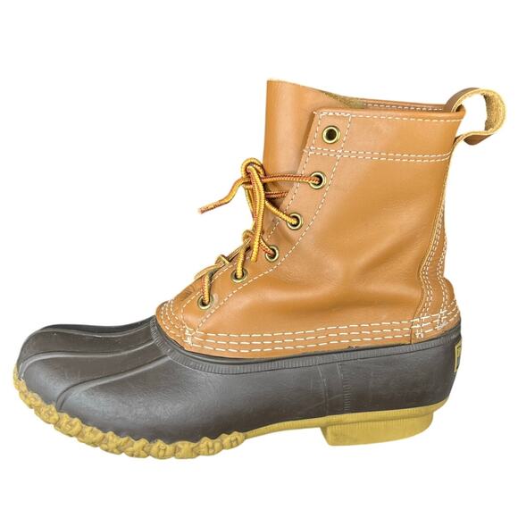 L.L. Bean Women’s Brown Leather Waterproof Duck Boots SIze US 8 - Picture 3 of 9